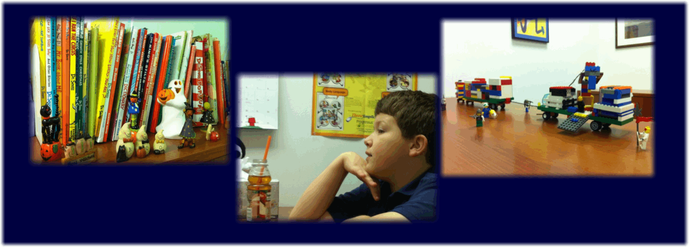 Pictures of children in therapy.